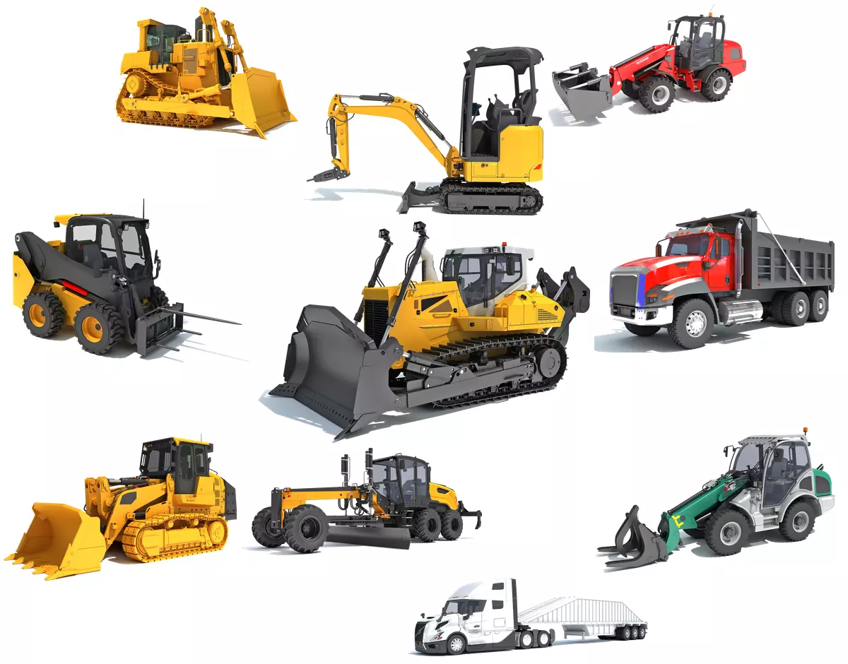 Earthmoving Equipment Pack Professional Construction Machinery