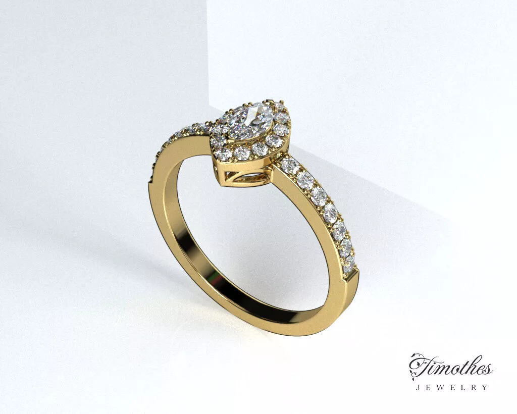 Timothes Diamond Ring 3D JewelryModel FR19 NURB in clude 3D print model