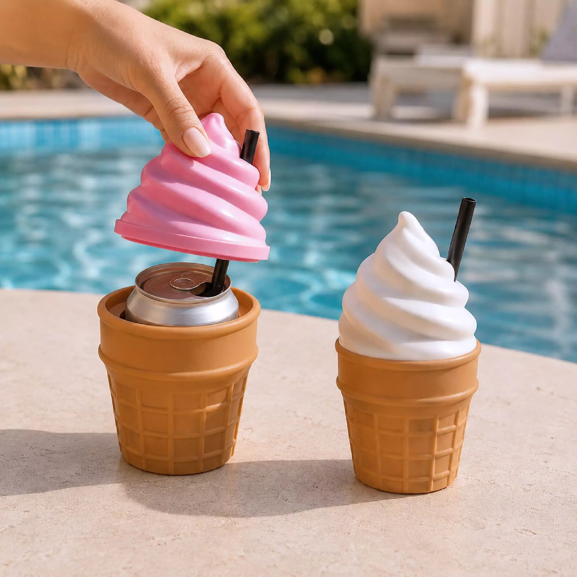 Ice Cream Cone Can Cooler - Standart 12oz 3D print model