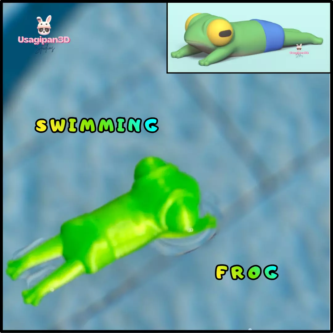 Swimming Frog 3D print model
