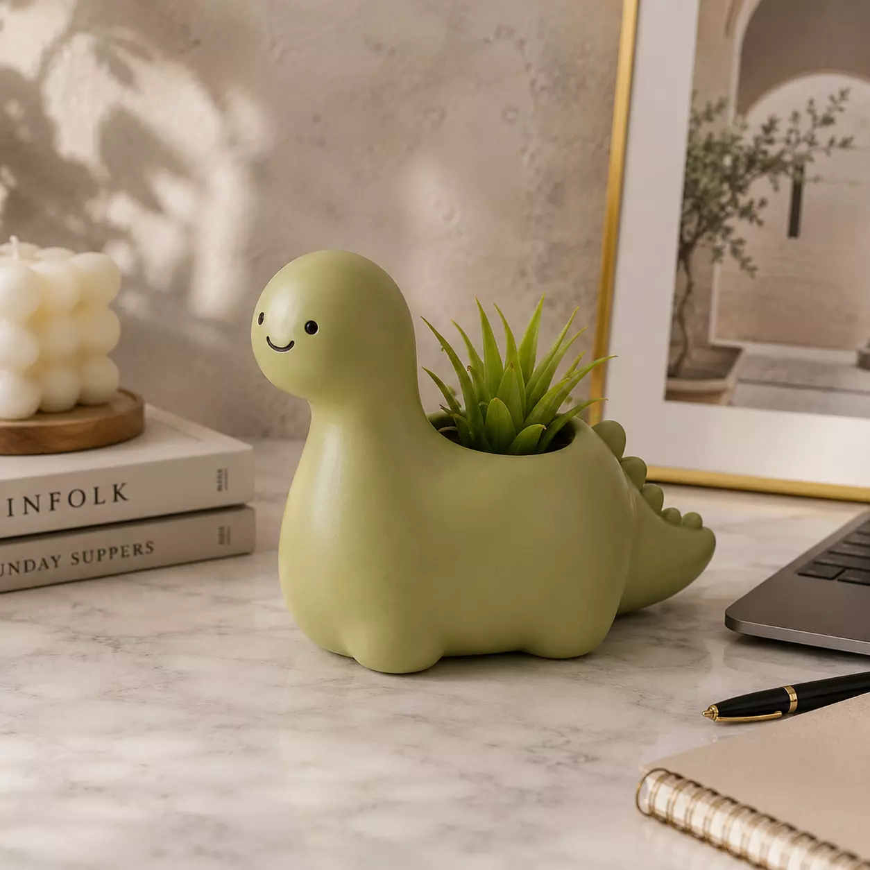 Cute Dinosaur Planter 3D Printable STL 3D print model