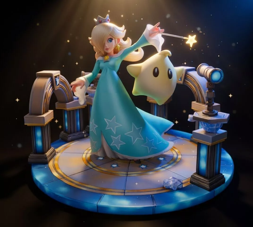 Rosalina and Luma - Observatory Diorama 3D print model