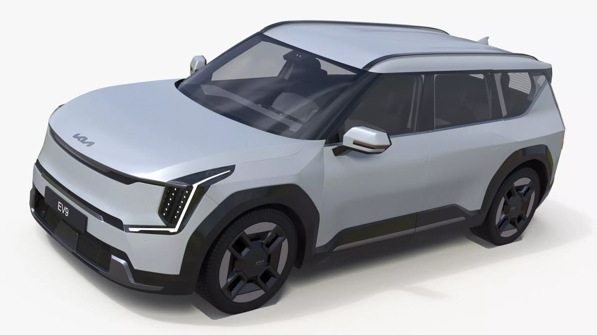 KIA EV9 Electric SUV Silver 3D model