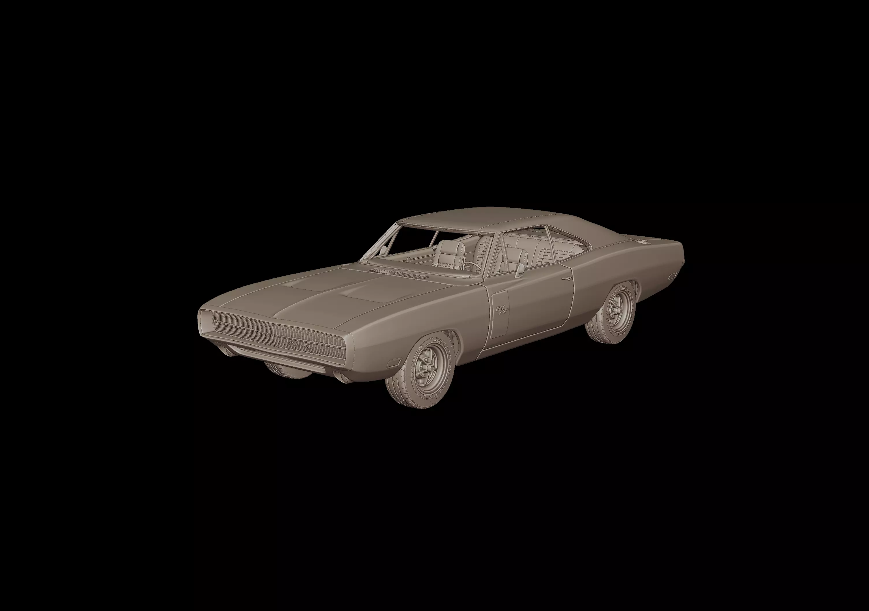 dodge charger 440 R T 1970 3D PRINT MODEL 3D print model