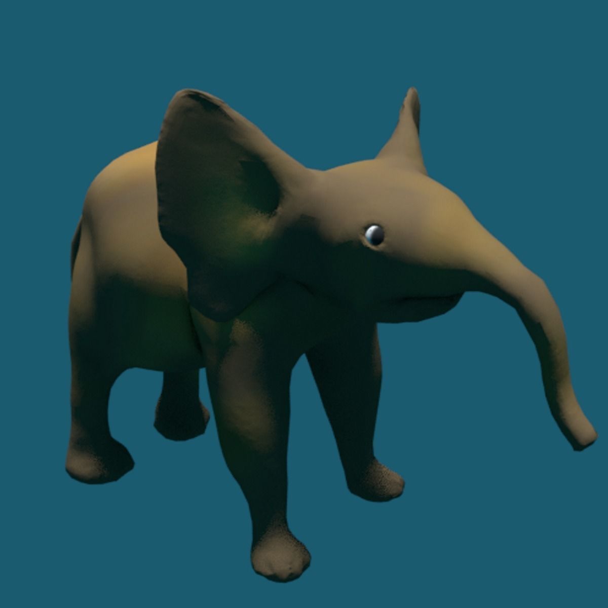 Baby Elephant Free low-poly 3D model