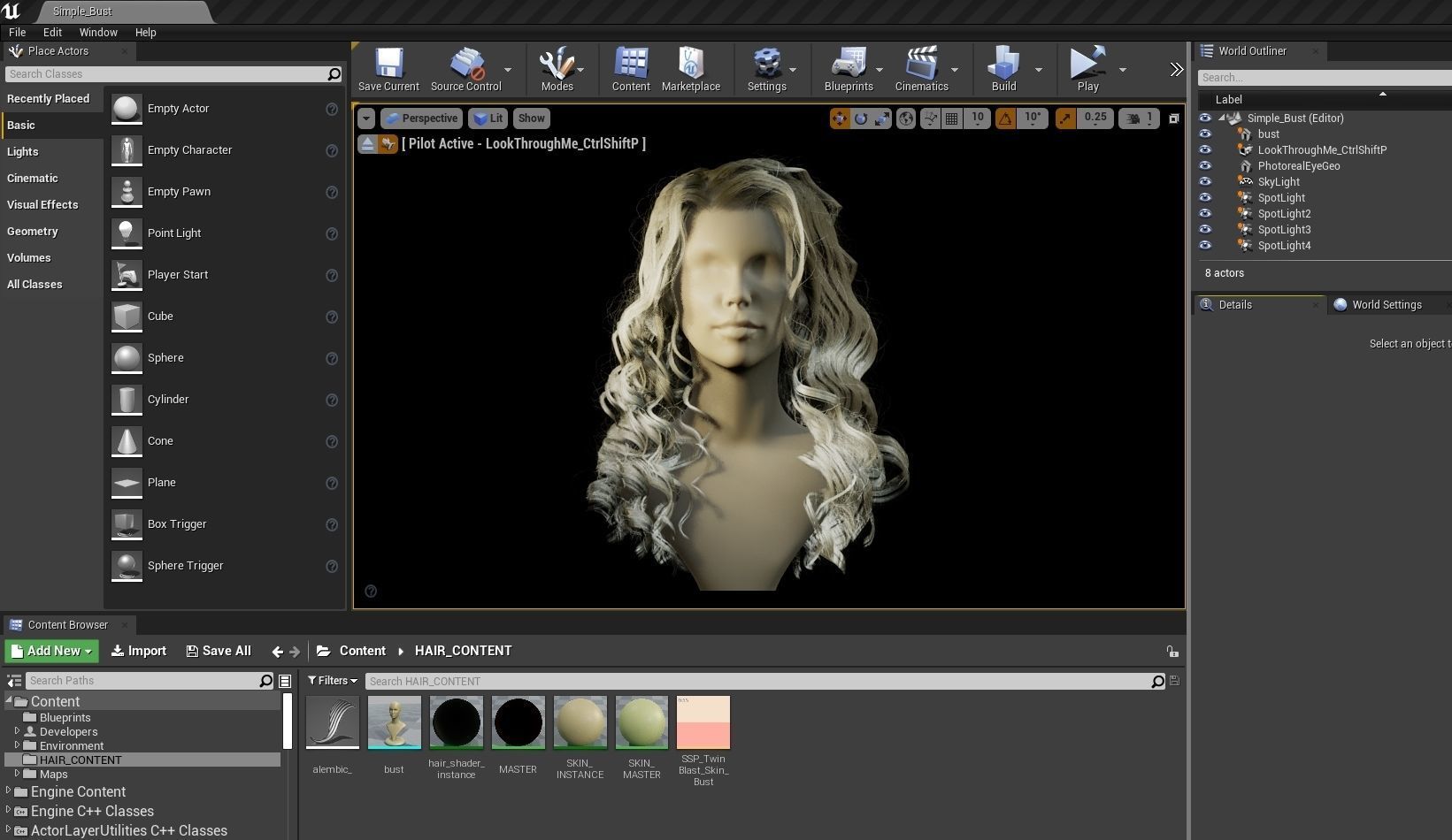 Blondie curly hair in Vray render and alembic hair in ue 4 25 3D model_2