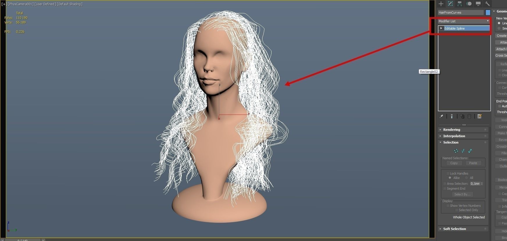 Blondie curly hair in Vray render and alembic hair in ue 4 25 3D model_12