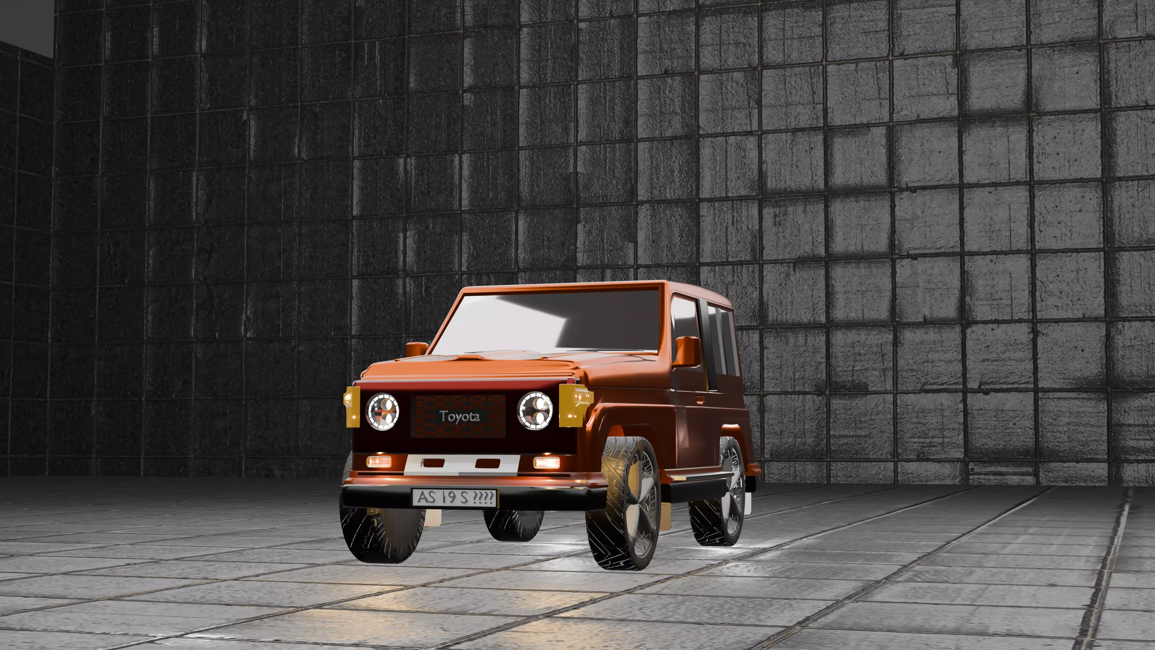 Toyota 1998 Game-Ready Model Low-poly 3D model