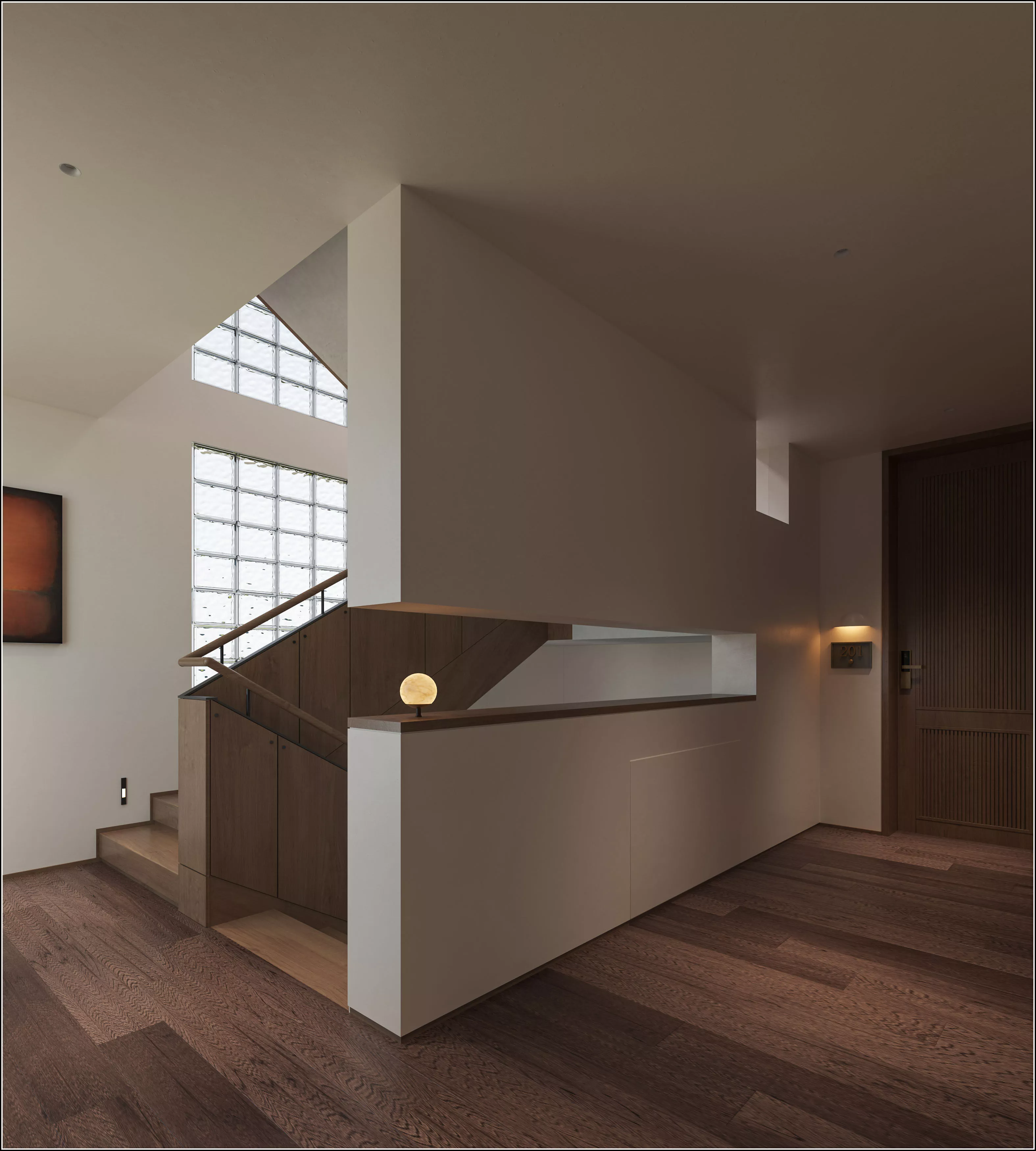 Modern Stair Hall Interior Free 3D model