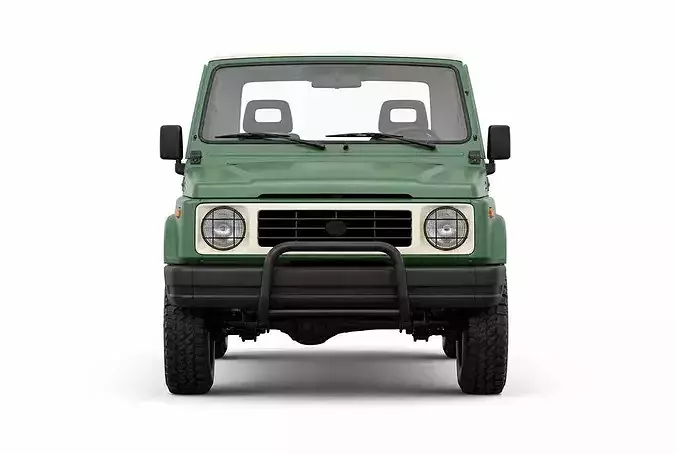 Vintage Off-Road Compact SUV 3D Render Low-poly 3D model 2