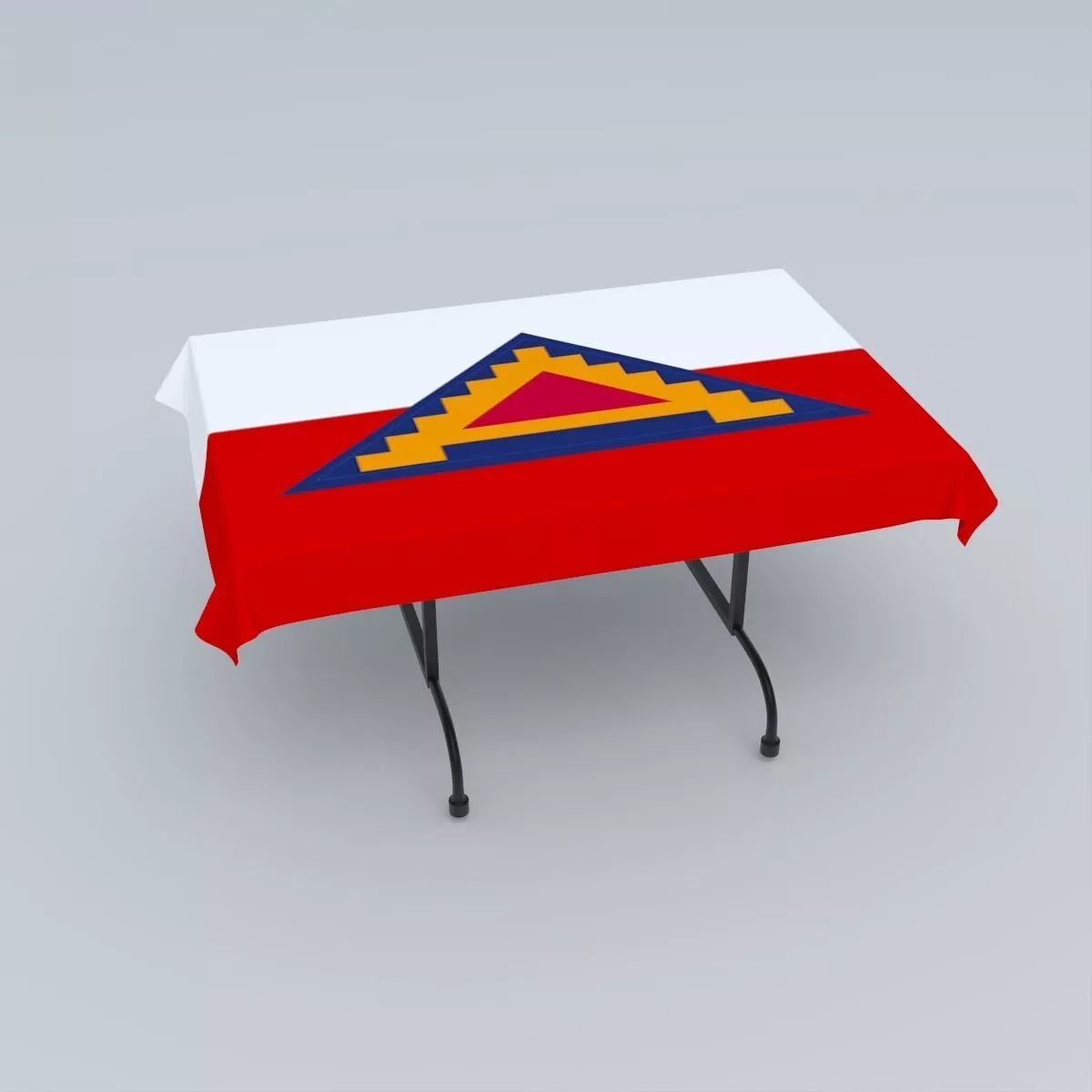 Flag of the Seventh United States Army 3D model