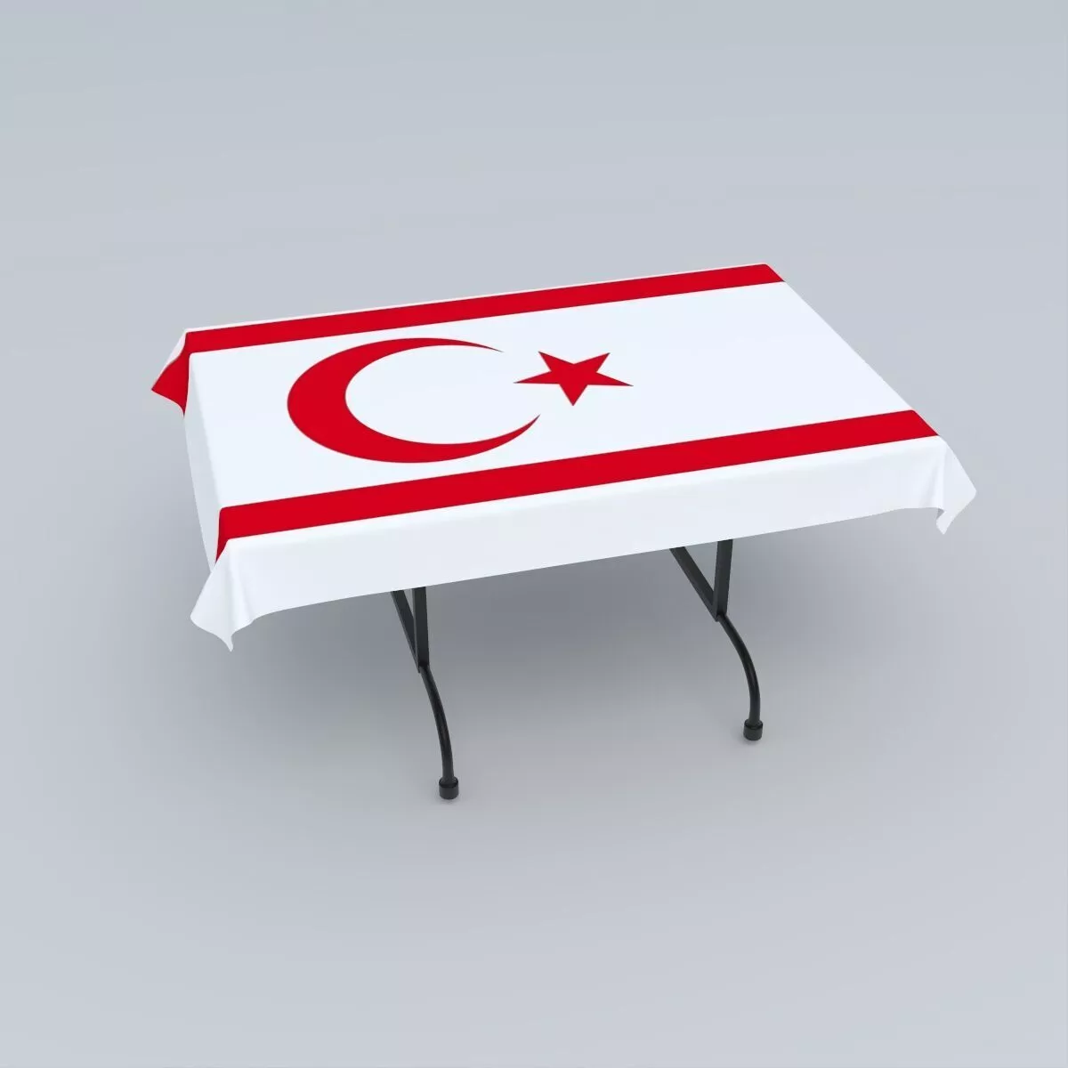 Flag of the Turkish Republic of Northern Cyprus 3D model