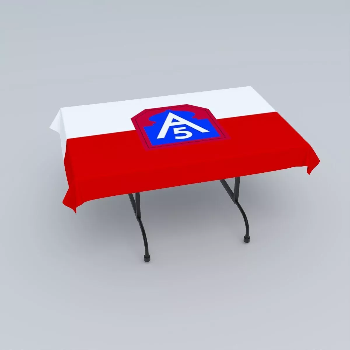 Flag of United States Army North 3D model