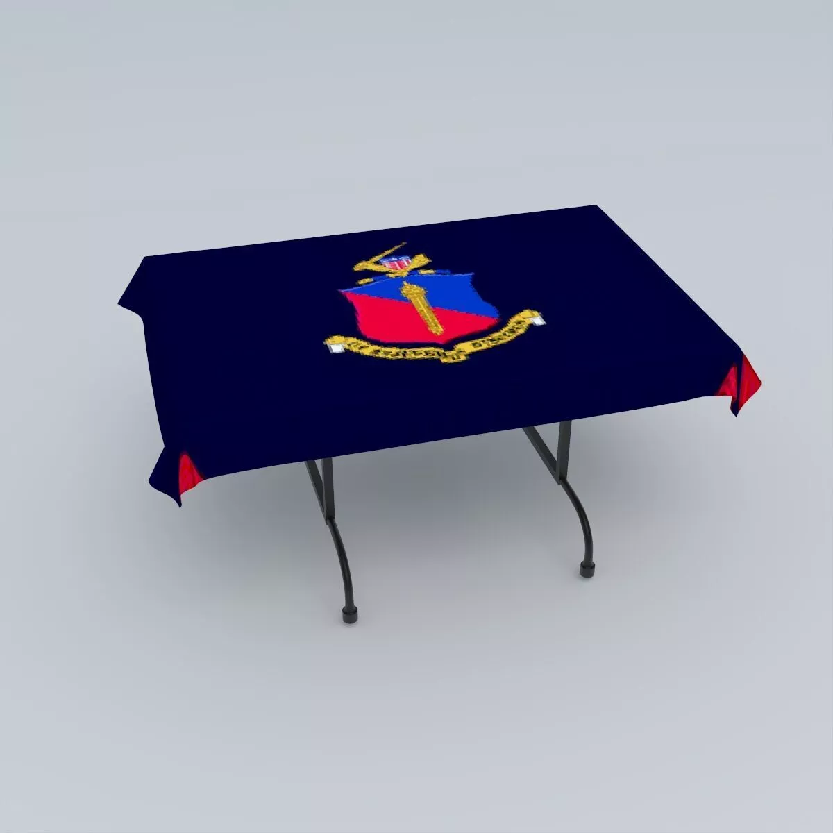 US Army Adjutant General School Flag 3D model