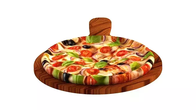 Italian Pizza 3D model 5