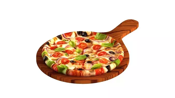 Italian Pizza 3D model 2