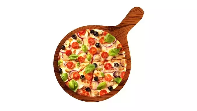 Italian Pizza 3D model 6