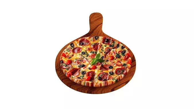 Delicious pizza 3D model 3