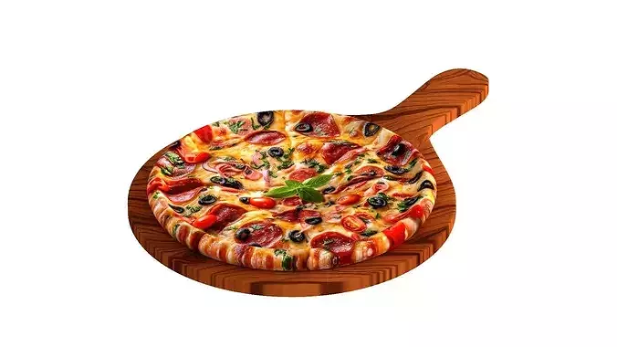Delicious pizza 3D model