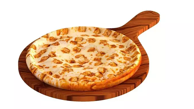 Chicken Tikka Pizza 3D model
