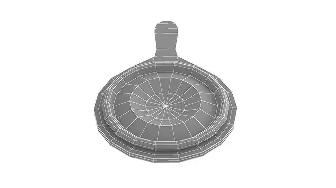 Chicken Tikka Pizza 3D model 7