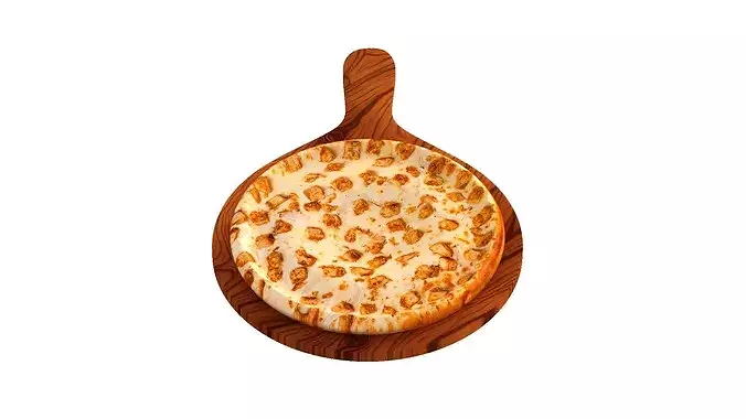 Chicken Tikka Pizza 3D model 3