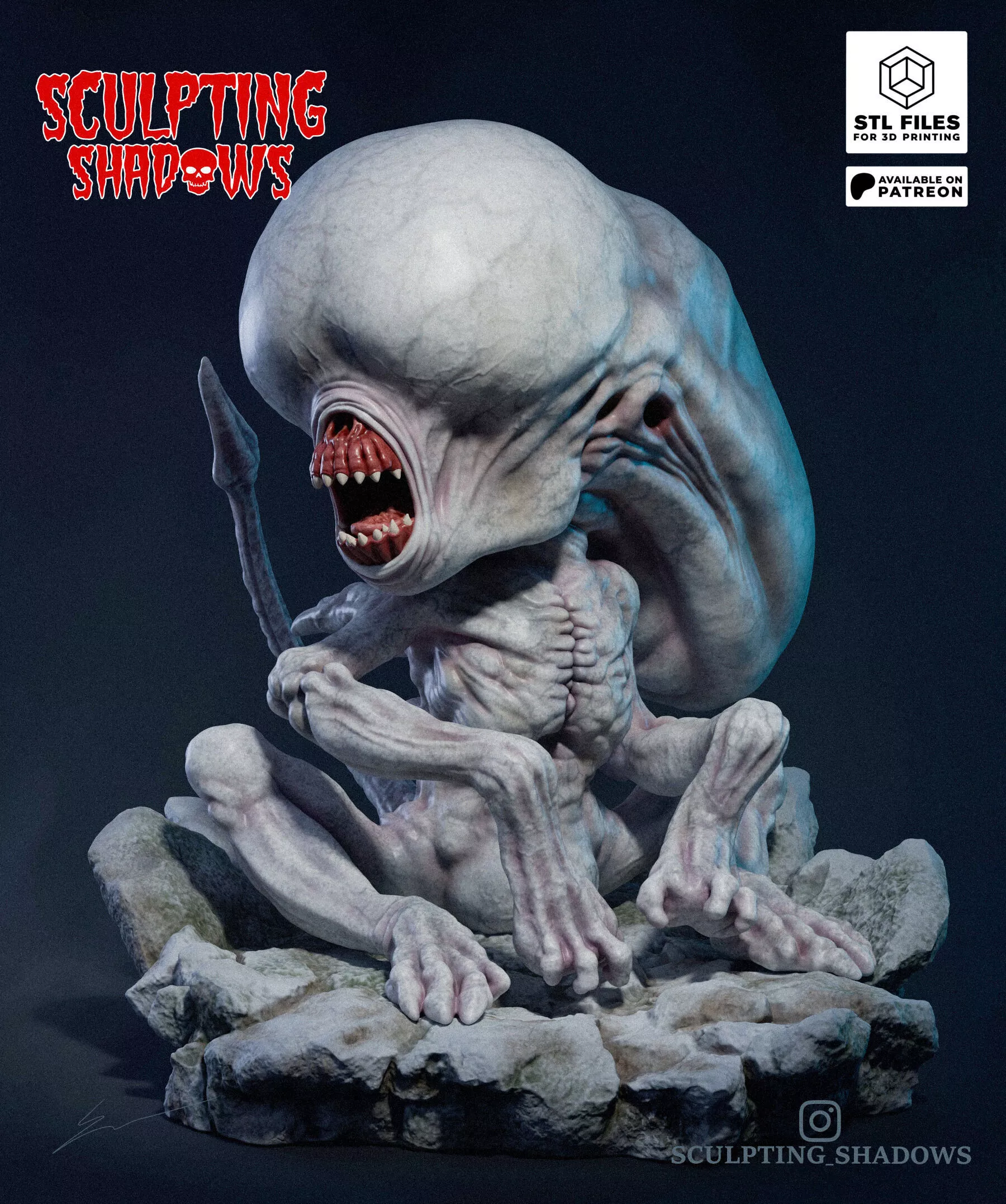 baby alien Free 3D print model