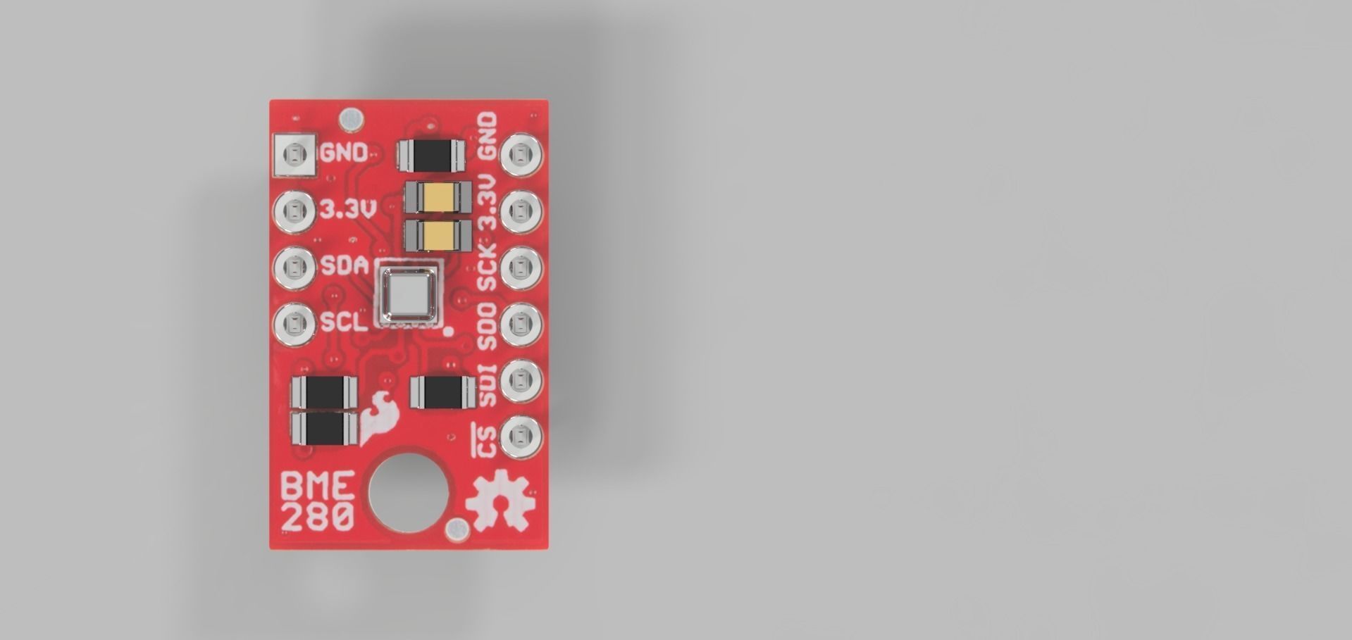 BME280 microcontroller module free 3D model | CGTrader