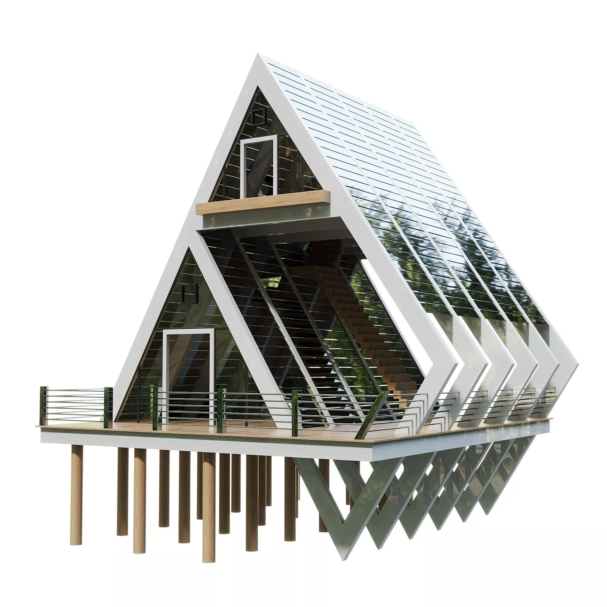 A Triangular House 3D model