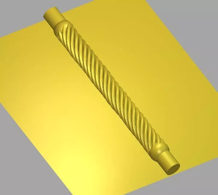 Decorative Spiral Spindle for CNC Wood Carving and 3D Printing 3D model