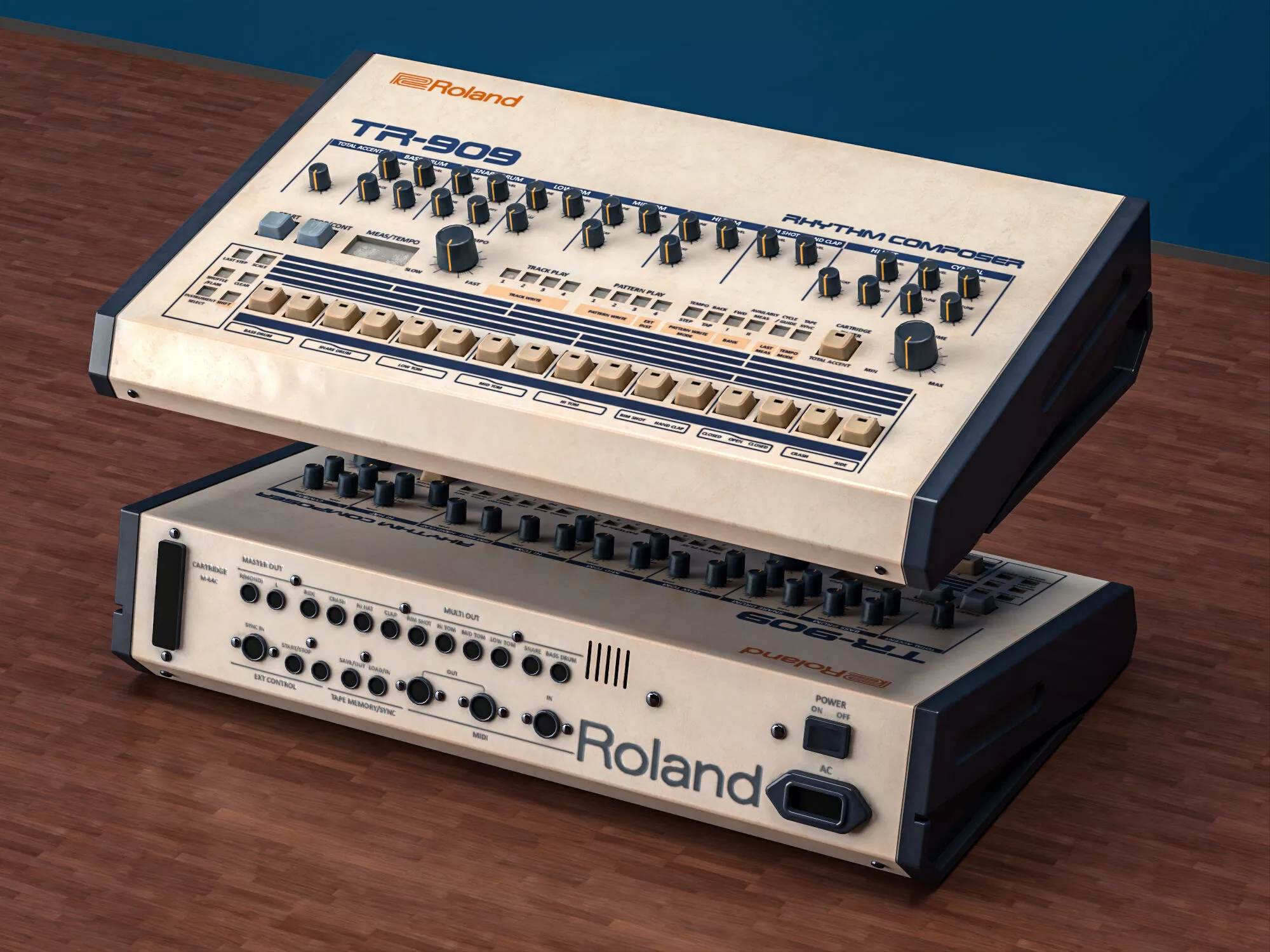 Rhythm Composer Drum Machine Low-poly 3D model