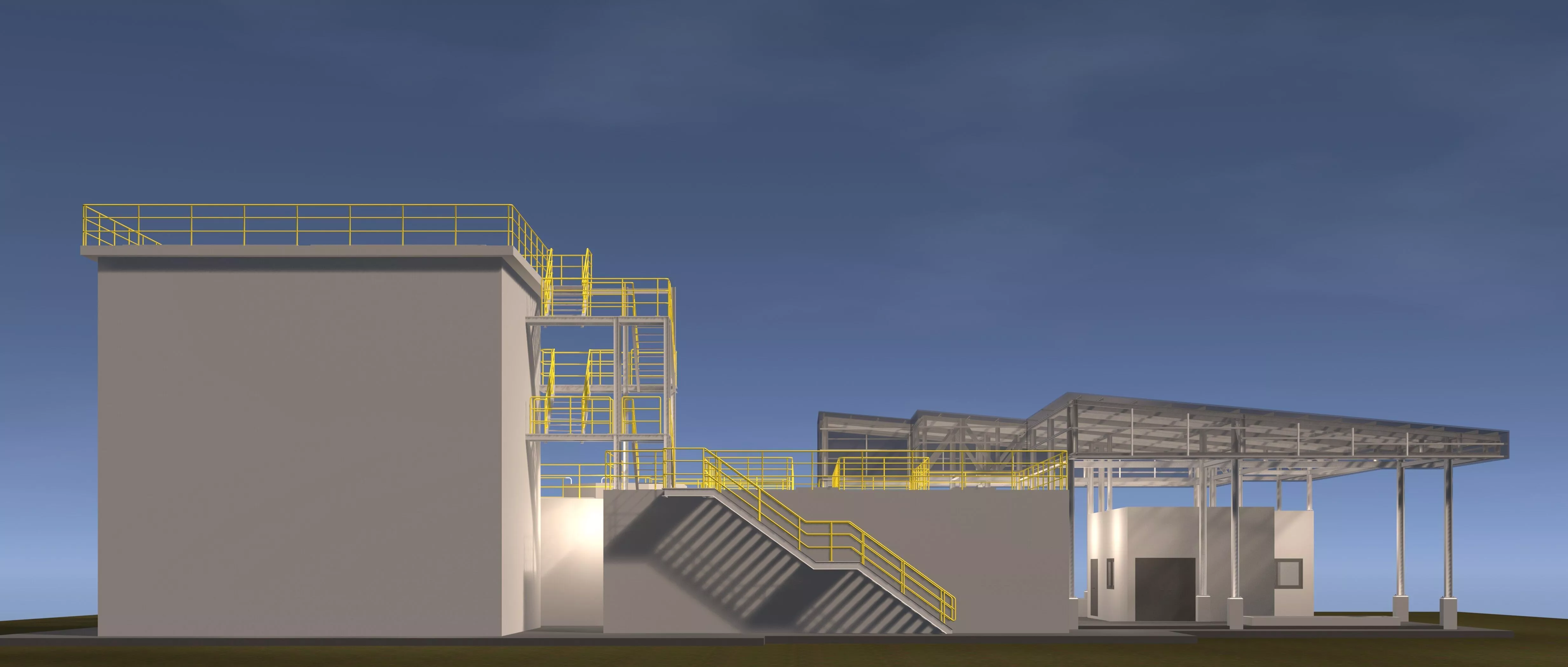 Industrial factory building 26i17 3D model