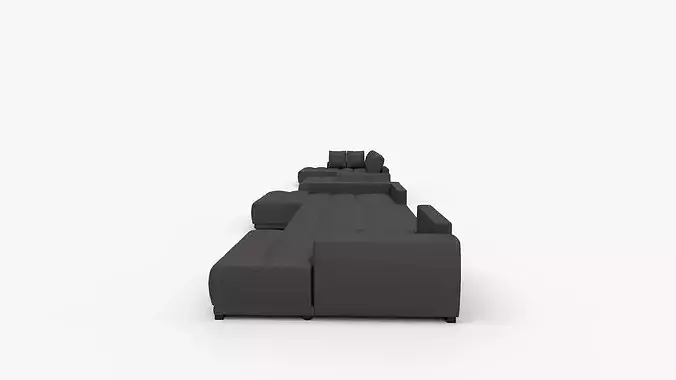 Beehive Shanghai Luxury U Shape Corner Sofa Bed Low-poly 3D model 7