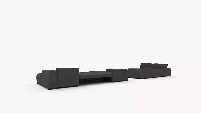 Beehive Shanghai Luxury U Shape Corner Sofa Bed Low-poly 3D model 6
