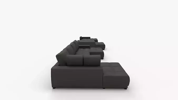 Beehive Shanghai Luxury U Shape Corner Sofa Bed Low-poly 3D model 3