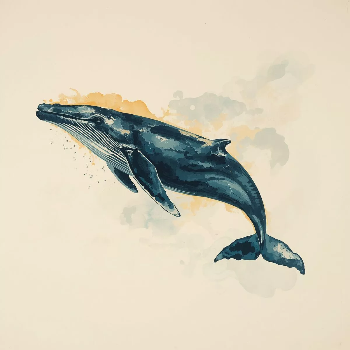 Low Poly Whale 3D Model - Geometric Marine Animal Asset 3D print model