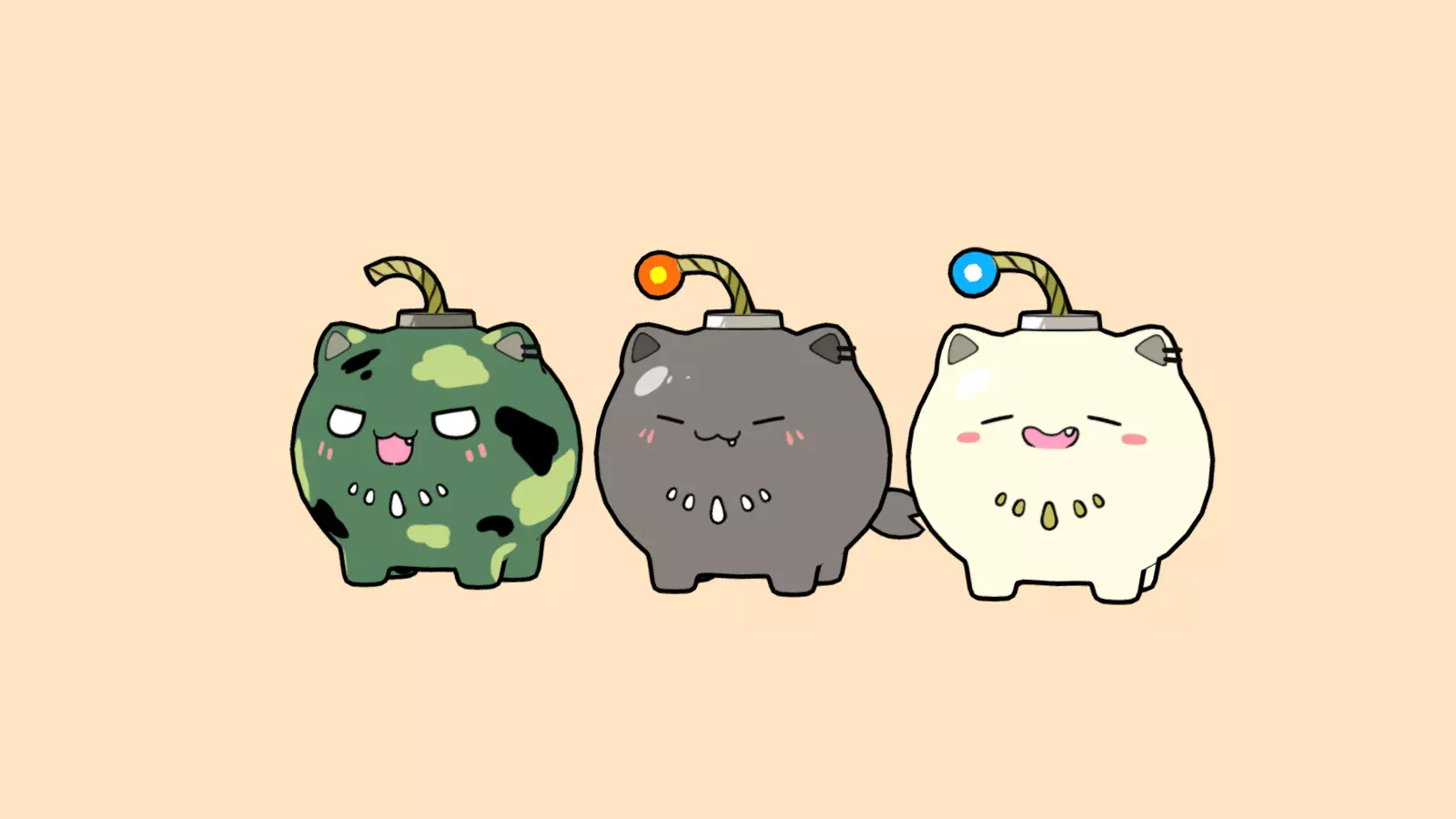 SSRBs Cute Bomb Cats 3D Model Low-poly 3D model
