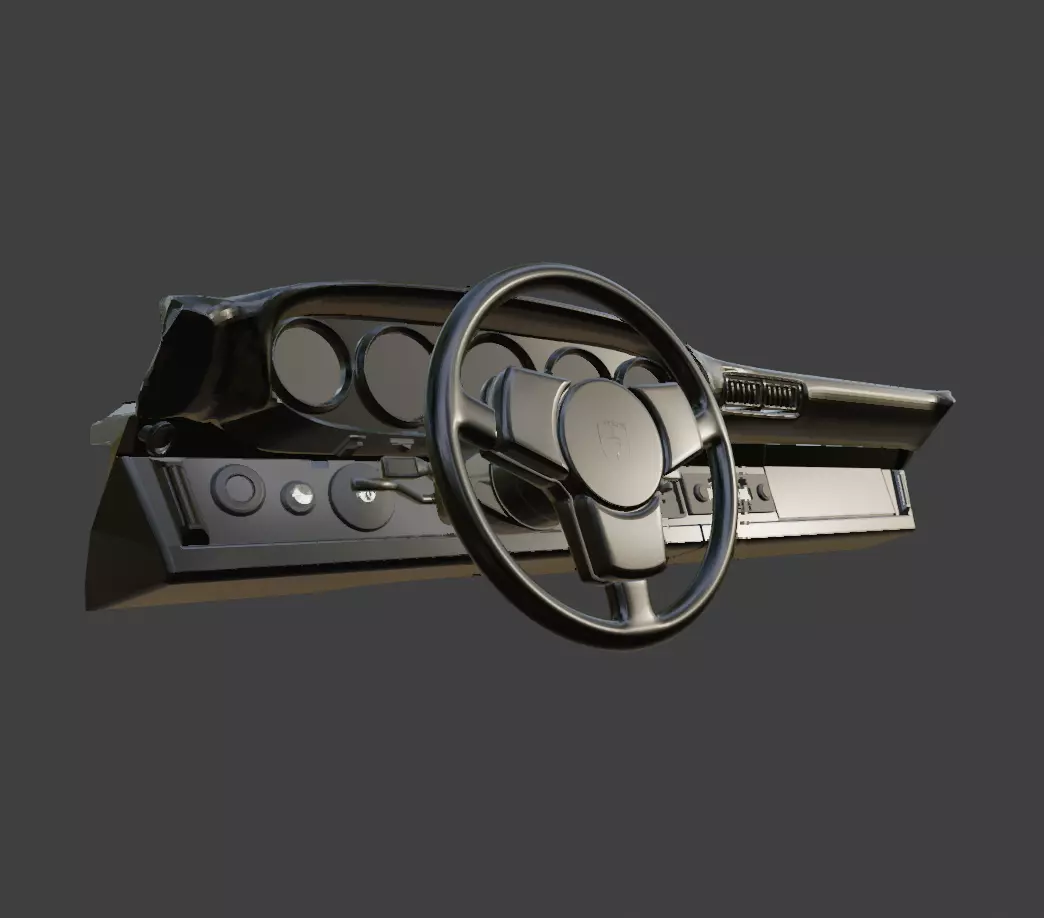 PORSCHE 911 SC Dashboard 3D print model
