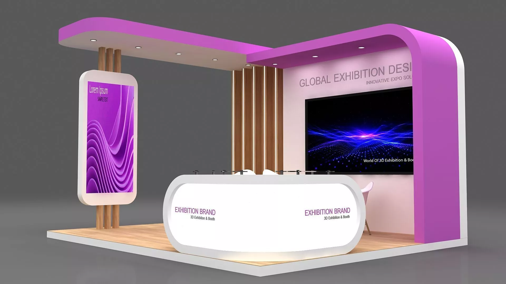 Exhibition stall booth 3D model