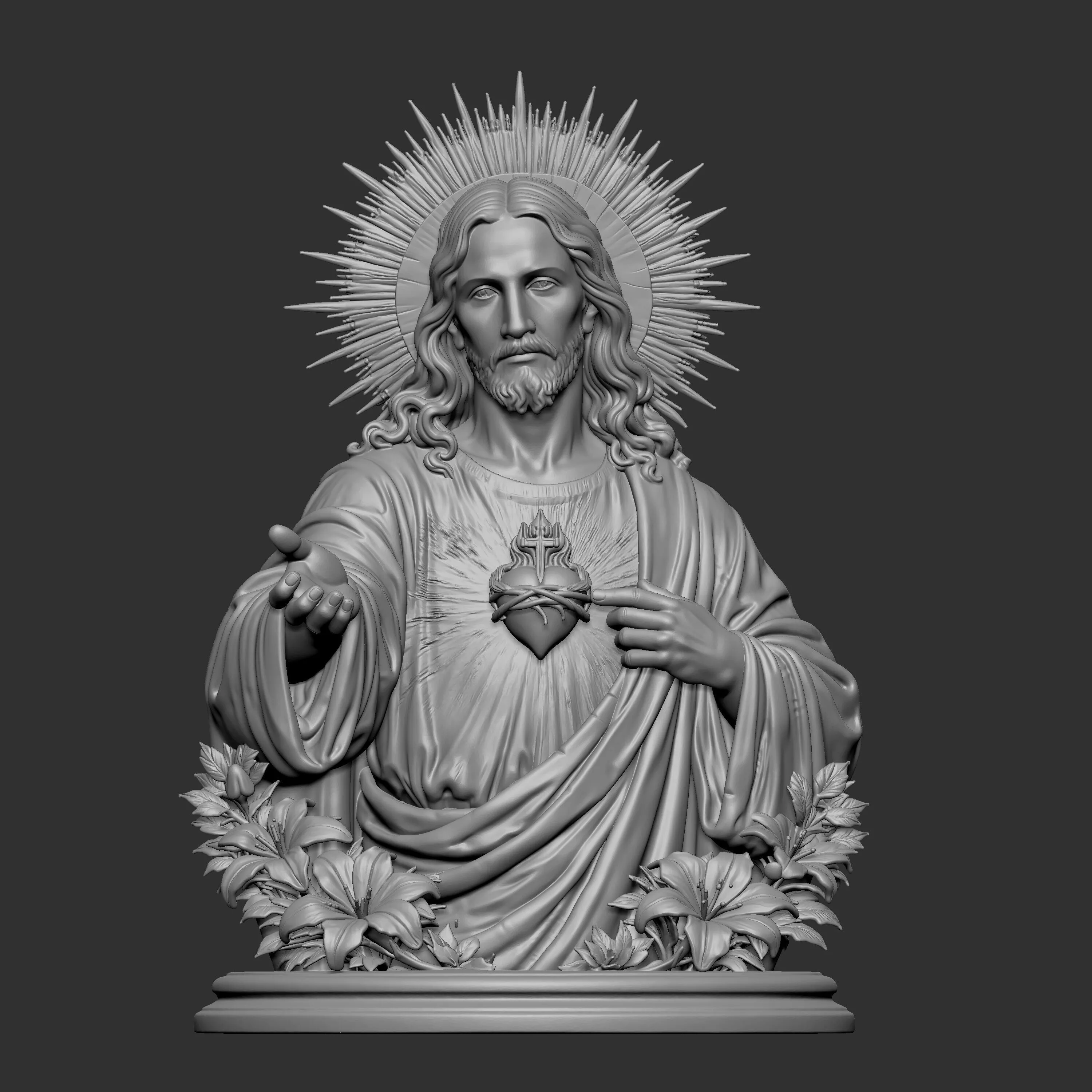 Sacred Heart of Jesus 3D print model