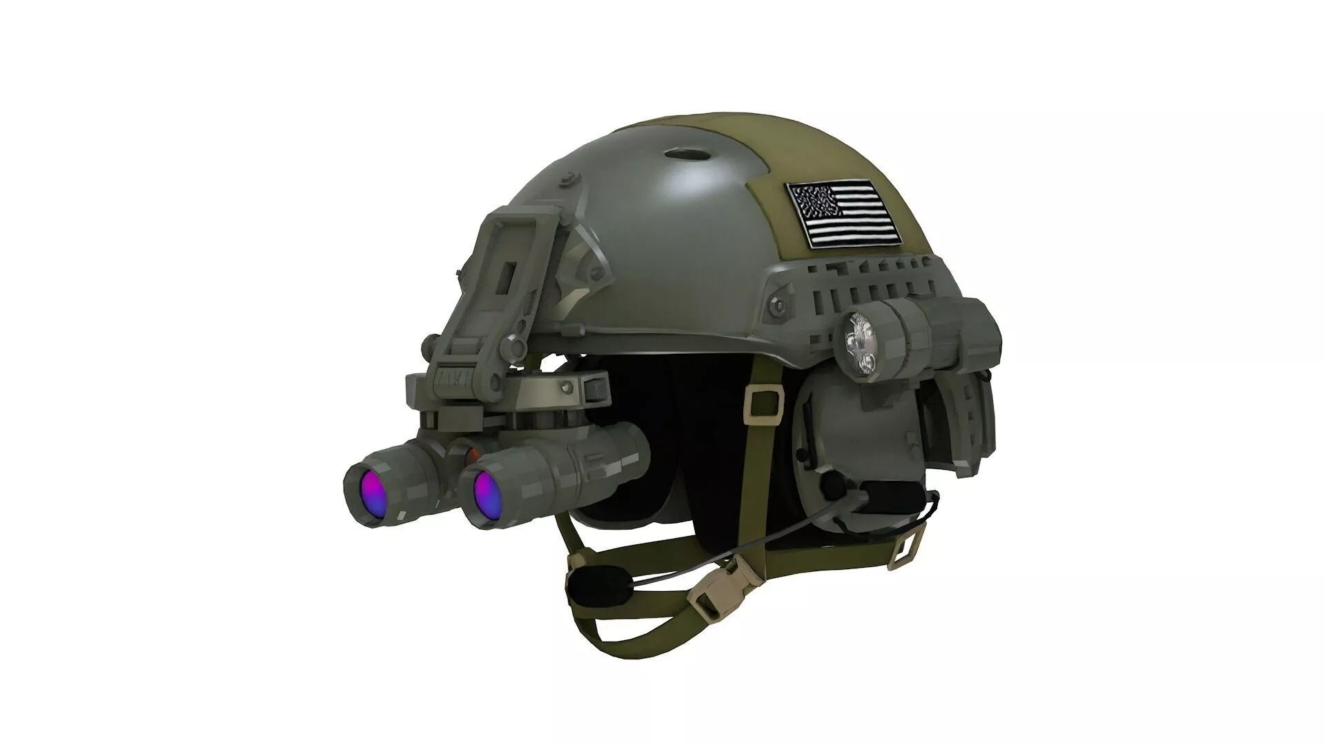 Tactical military helmet Low-poly 3D model