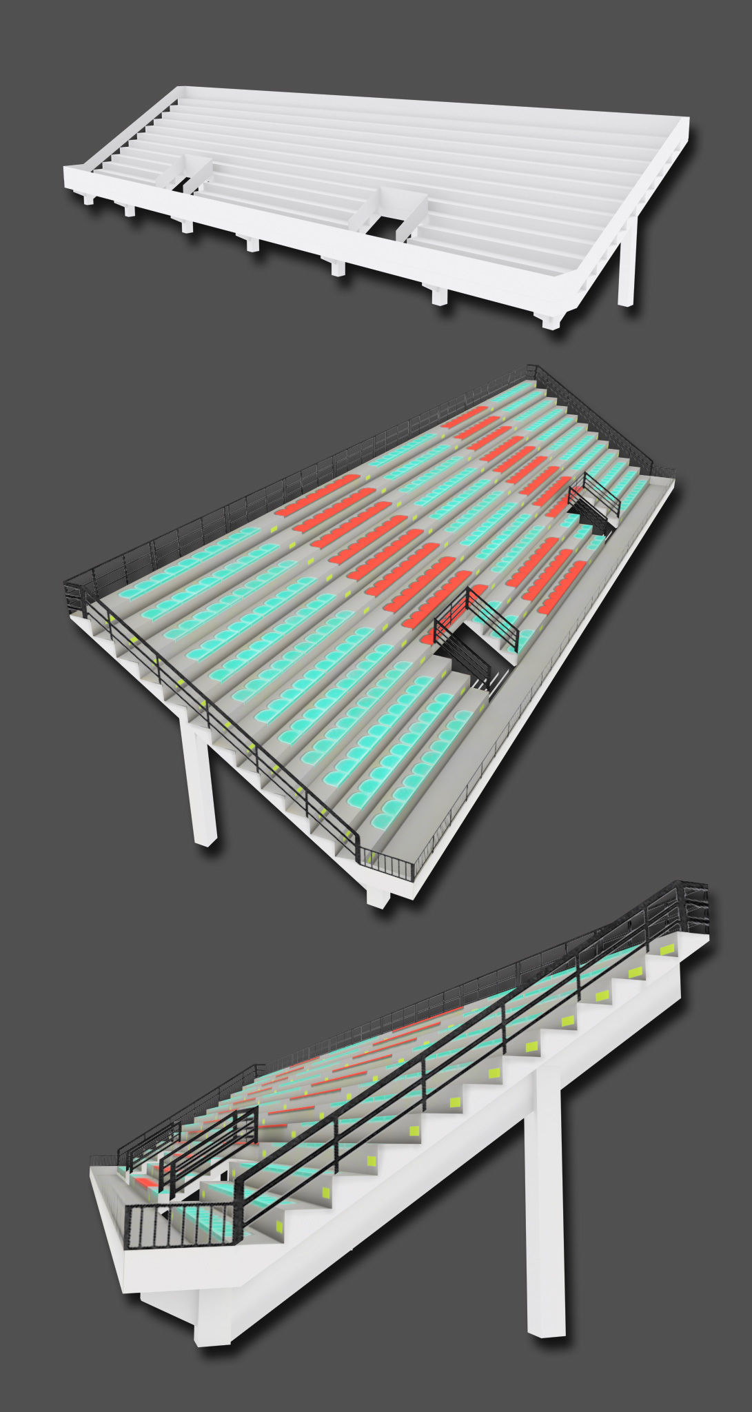 Cartoon Boxing Arena Low-poly 3D model_6