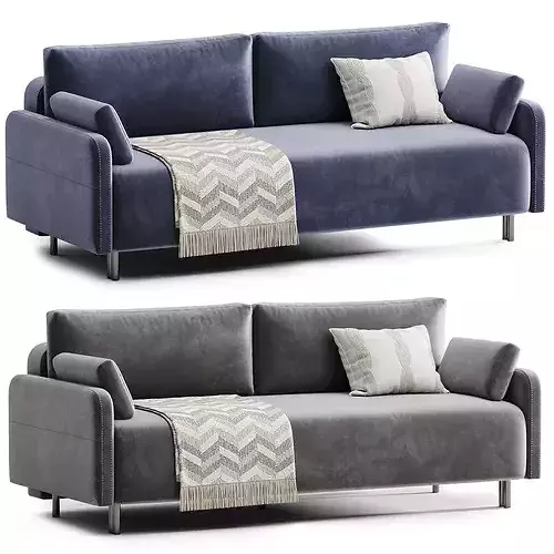 Fils Straight sofa 3D model 2