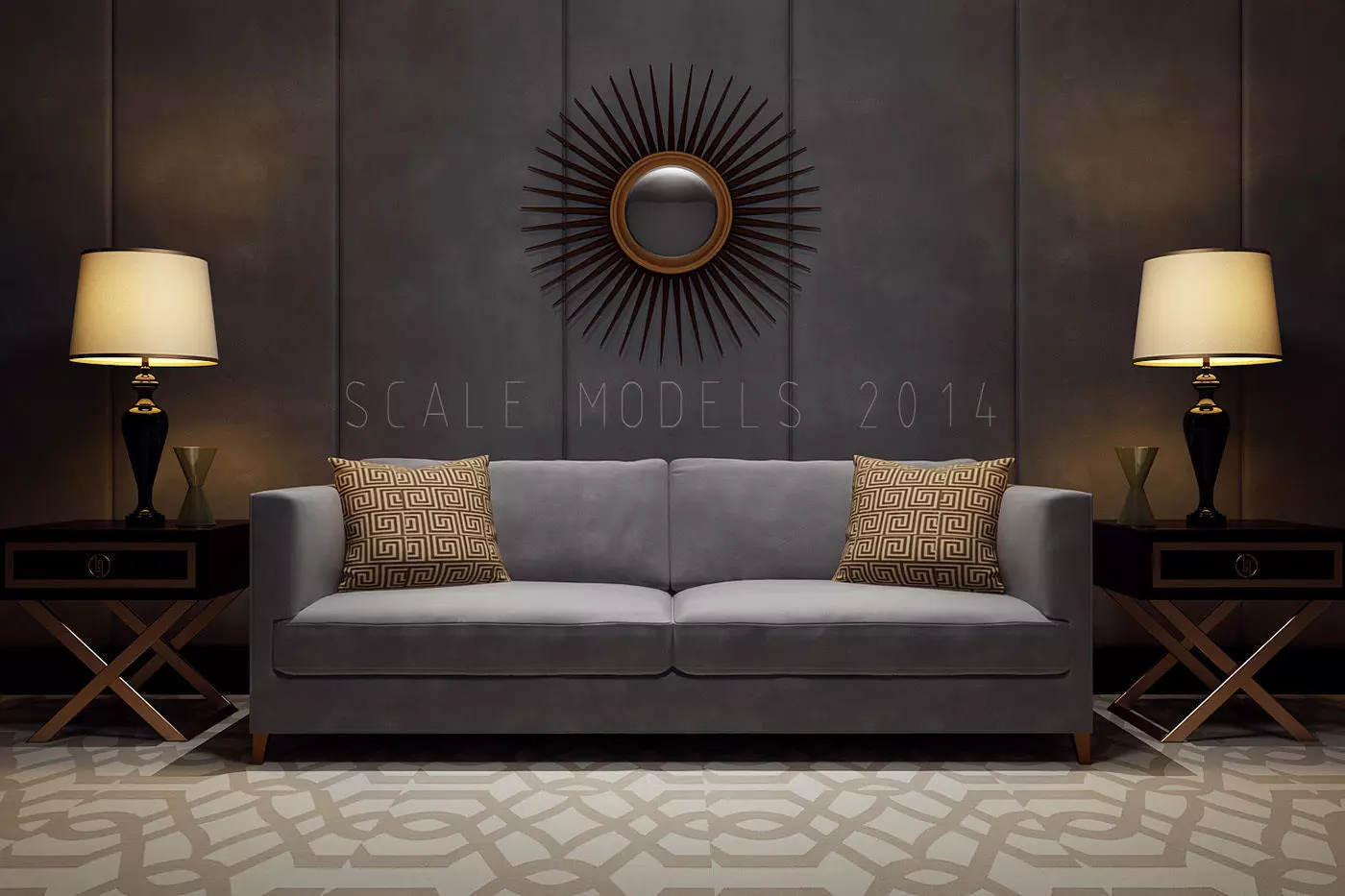 Luxury Living Room 24 3D model
