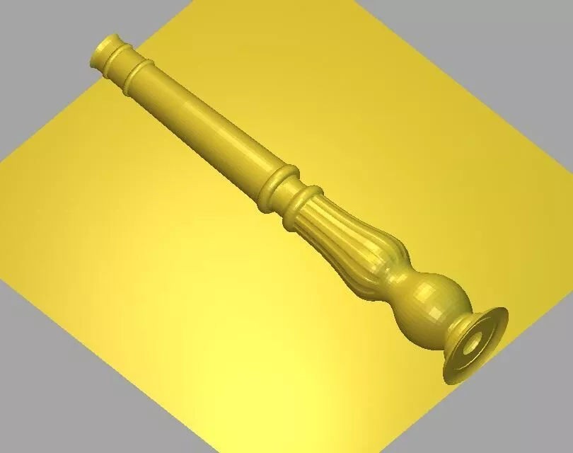 Fluted Furniture Spindle for CNC Wood Carving 3D model