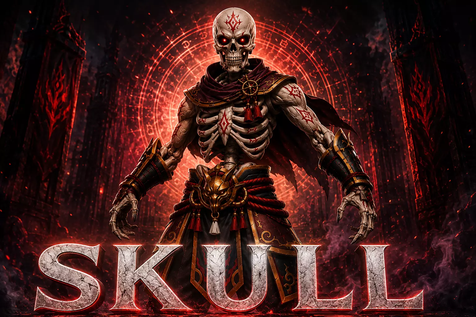 Stylized Skull Warrior Low Poly Rigged Character Low-poly 3D model