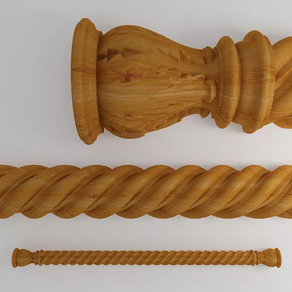 Twisted Rope Spindle STL 3D model