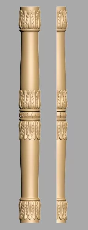 Acanthus Banded Baluster STL 3D model