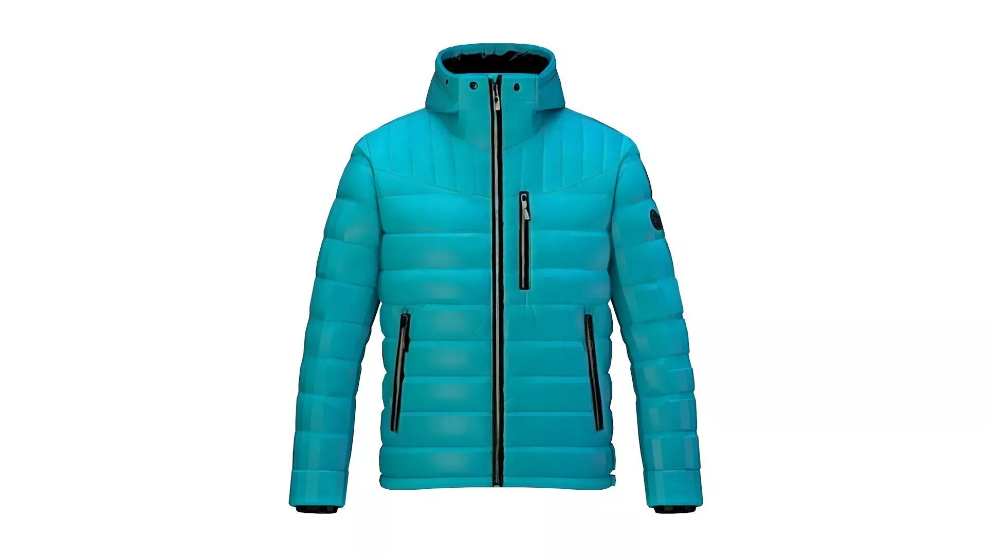 Hooded winter jacket Low-poly 3D model
