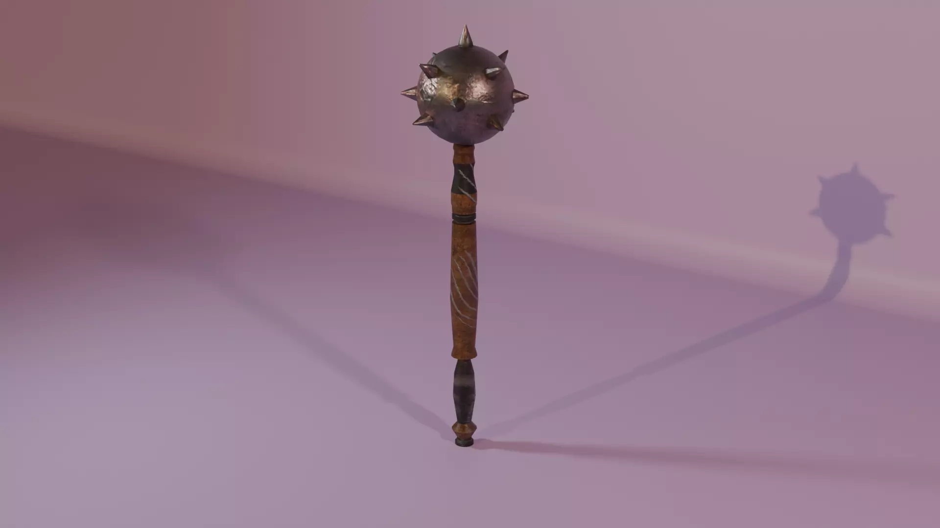 Low Poly Spiked Mace Low-poly 3D model